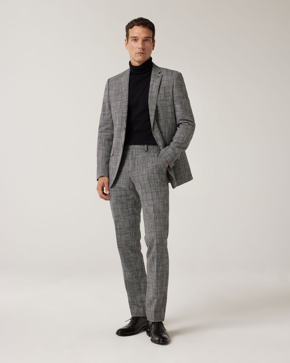 Slim Fit Check Tailored Jacket, Grey Check, hi-res